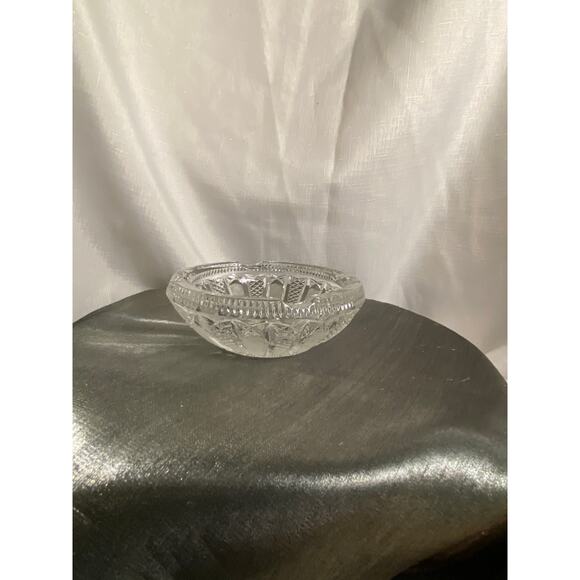VTG Czech Bohemian (?) Cut Glass Crystal Ashtray 5.25 in Art Deco Star base EUC - Picture 4 of 16